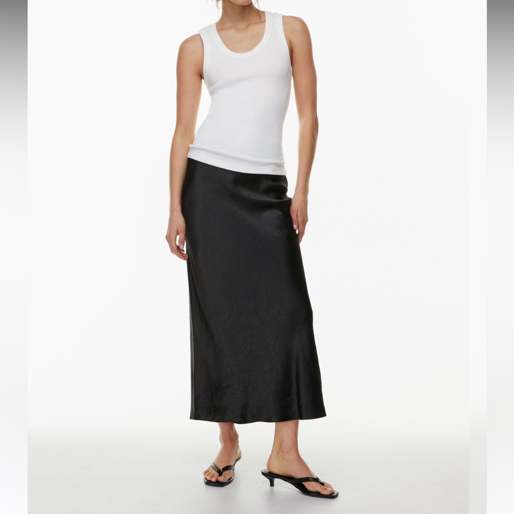 Babaton Slip Satin Maxi Skirt